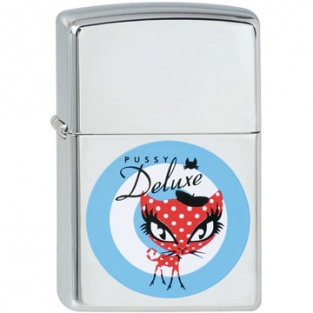 Zippo Pussy Deluxe french blue inclusief graveren